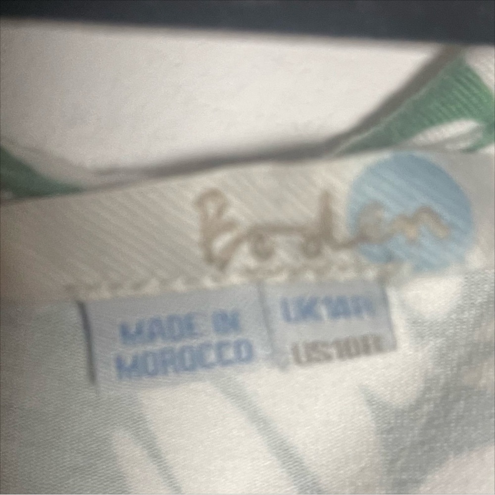 Boden Green & White Fern Leaf Print Maxi Dress Size 10 - Picture 4 of 4